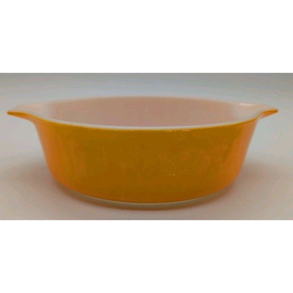 Pyrex 471 Orange 1 PT  Casserole Bowl   Vintage